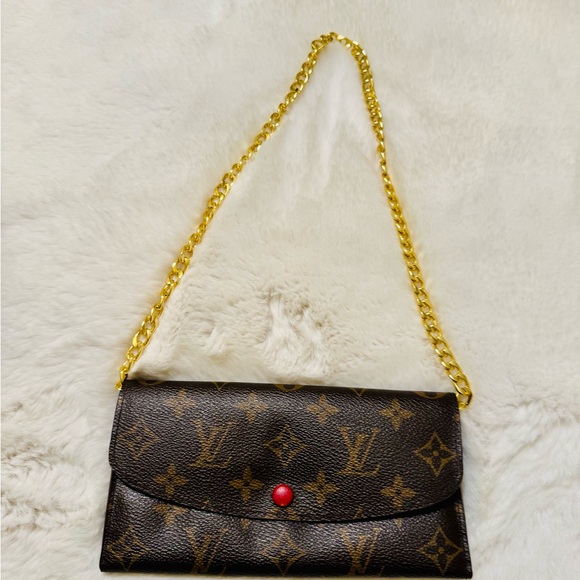 Louis Vuitton Brown Monogram Emilie Wallet with Chain … Super Clean - Picture 5 of 11